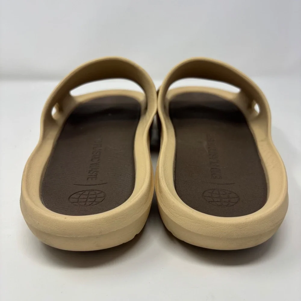 Adidas Adicane Slides Mens Sand Beige Brown Foam Sandals Size 11